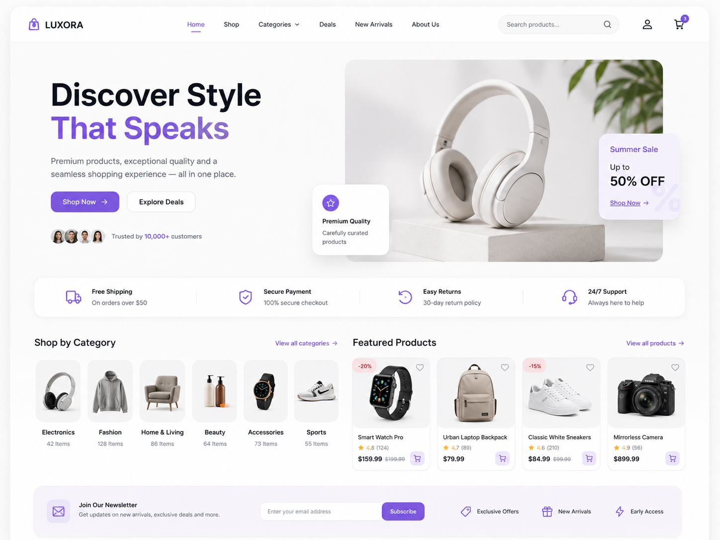 Modern enterprise website preview